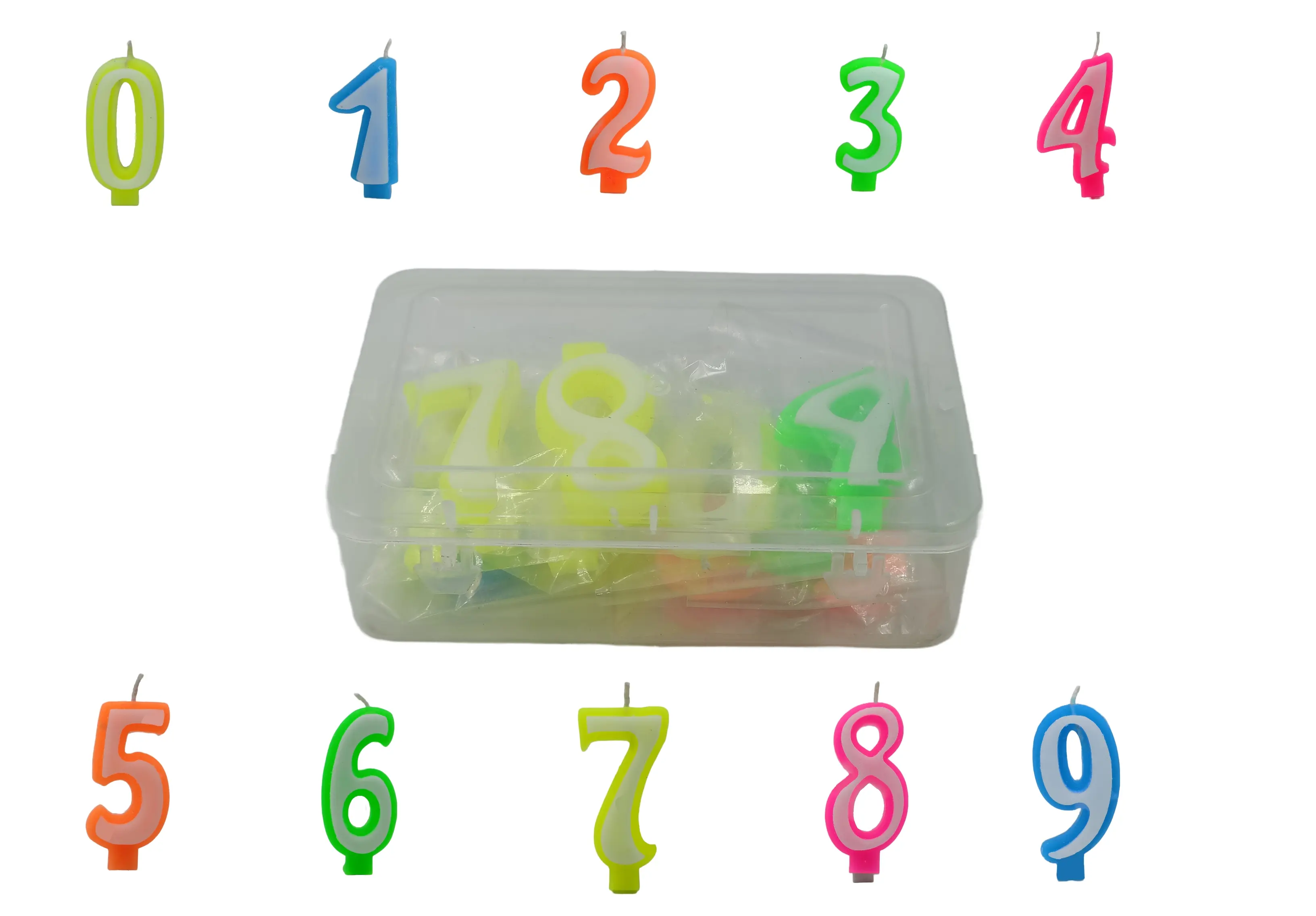 Birthday Candles Extra PLASTIC BOX DIGITAL CANDLES